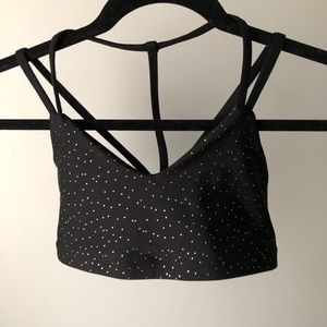 Beyond Yoga black with gold dots bra